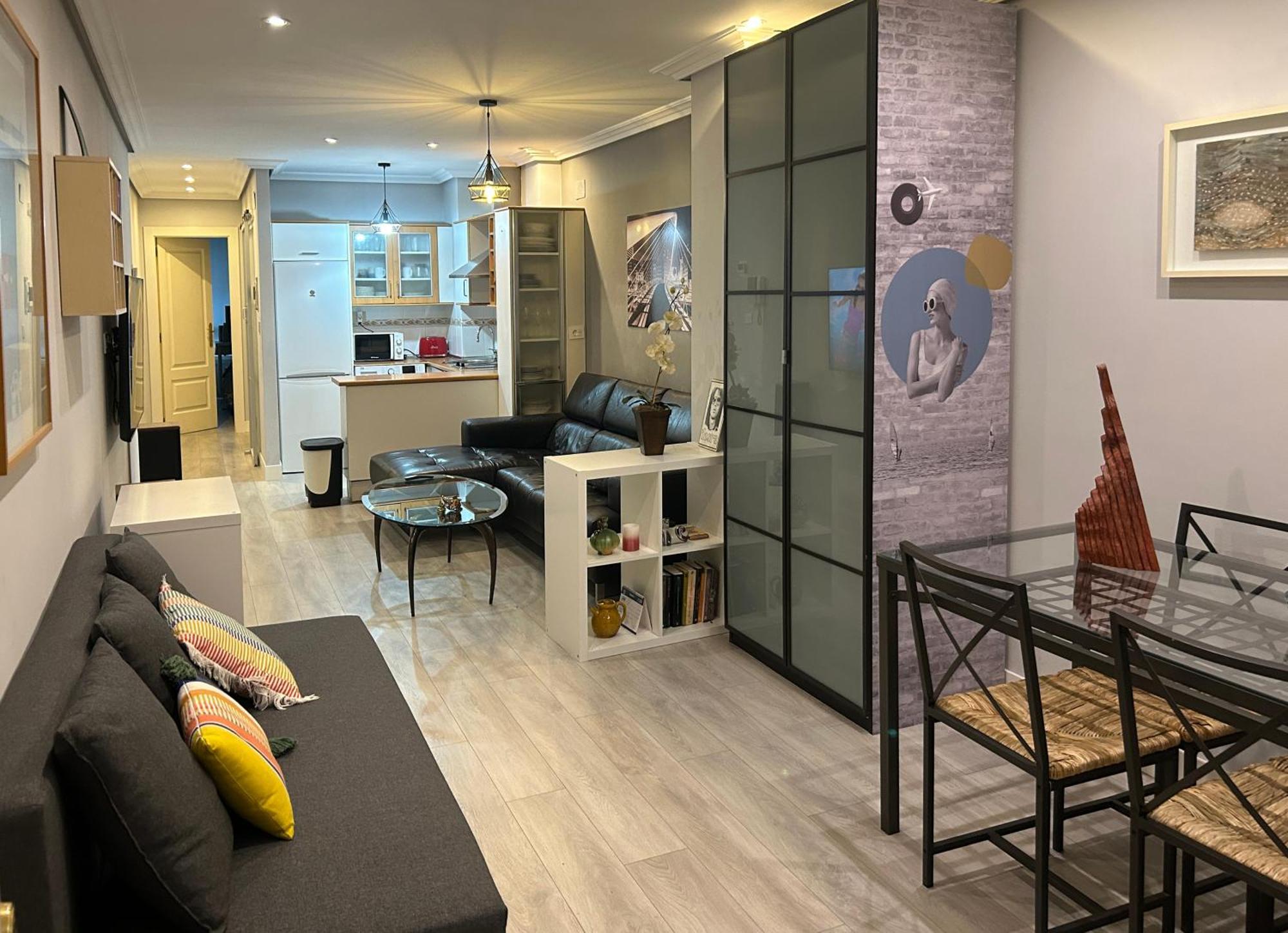 Apartamento Frente Al Guggenheim. Urbanizacion De Lujo En El Centro Bilbao Bagian luar foto